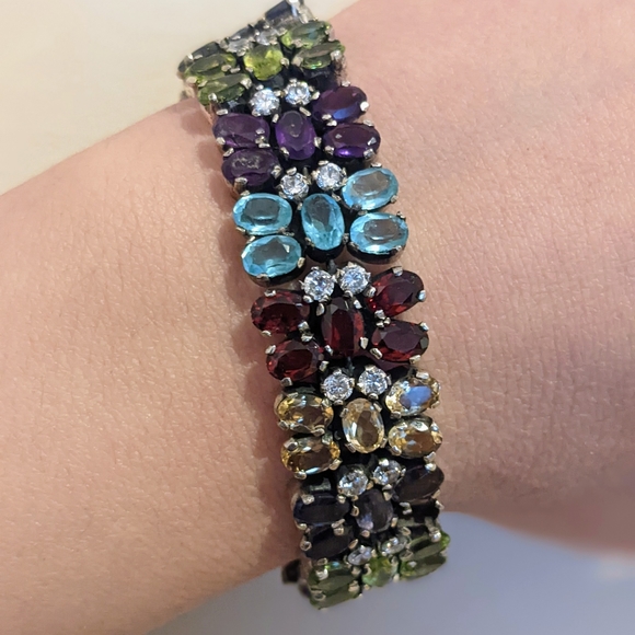 Gorgeous multigemstone bracelet - Picture 6 of 7